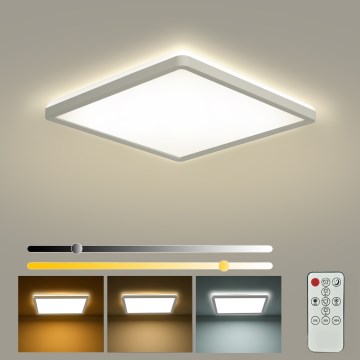 Brilagi - Dæmpbar LED-loftlampe ULTRA SLIM LED/18W/230V 2700-6500K 30x30 cm hvid + fjernbetjening