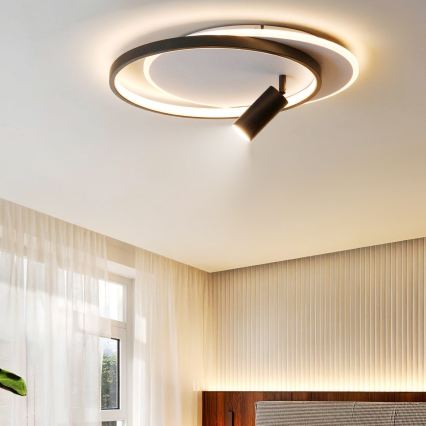 Brilagi - UNITY LED dæmpbar loftlampe LED/48W/230V + 1xGU10/3W 3000-6000K 39x45 cm hvid/sort + fjernbetjening
