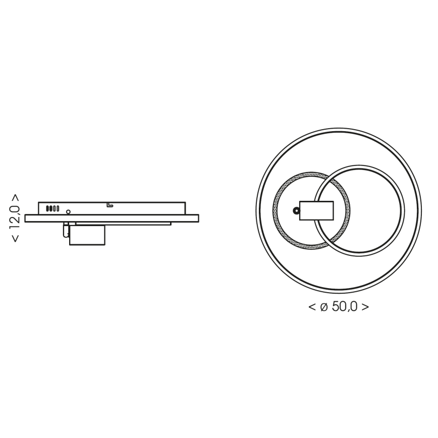 Brilagi - LED dæmpbar loftlampe UNITY LED/60W/230V + 1xGU10/3W 3000-6000K Ø 50 cm hvid/sort + fjernbetjening