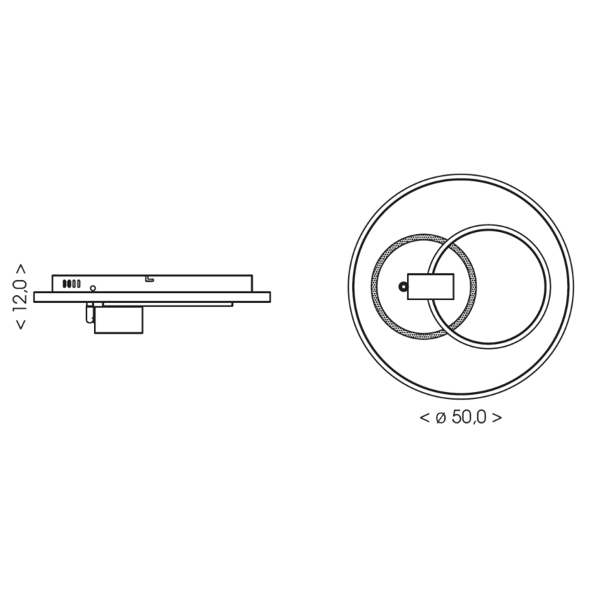 Brilagi - LED dæmpbar loftlampe UNITY LED/60W/230V + 1xGU10/3W 3000-6000K Ø 50 cm hvid/sort + fjernbetjening