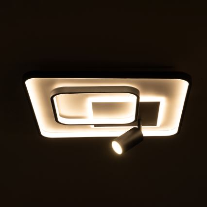 Brilagi - LED dæmpbar loftlampe UNITY LED/75W/230V + 1xGU10/3W 3000-6000K 50x50 cm hvid/sort + fjernbetjening
