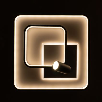 Brilagi - LED dæmpbar loftlampe UNITY LED/75W/230V + 1xGU10/3W 3000-6000K 50x50 cm hvid/sort + fjernbetjening