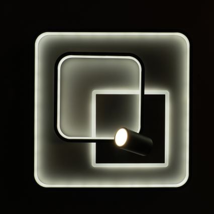 Brilagi - LED dæmpbar loftlampe UNITY LED/75W/230V + 1xGU10/3W 3000-6000K 50x50 cm hvid/sort + fjernbetjening