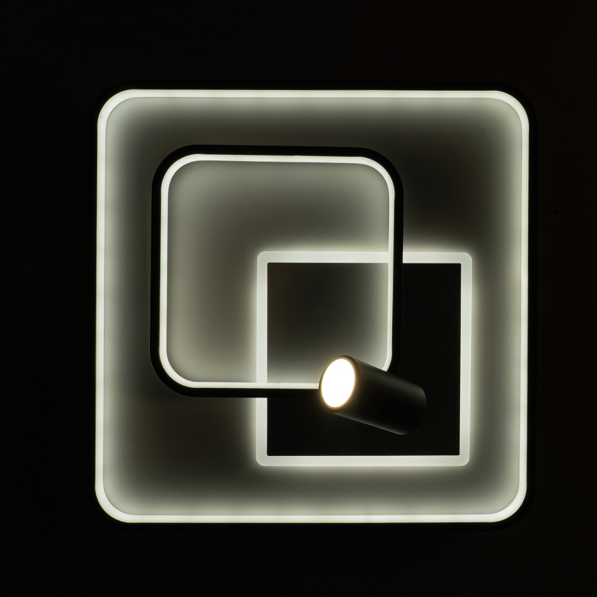 Brilagi - LED dæmpbar loftlampe UNITY LED/75W/230V + 1xGU10/3W 3000-6000K 50x50 cm hvid/sort + fjernbetjening