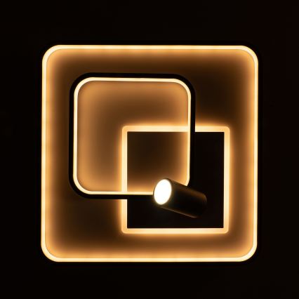 Brilagi - LED dæmpbar loftlampe UNITY LED/75W/230V + 1xGU10/3W 3000-6000K 50x50 cm hvid/sort + fjernbetjening