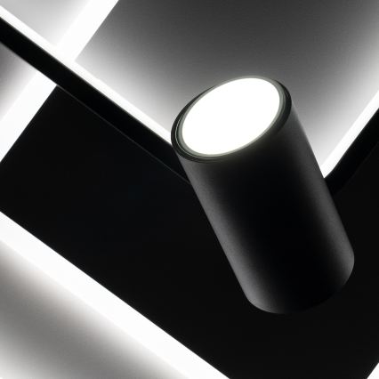 Brilagi - LED dæmpbar loftlampe UNITY LED/75W/230V + 1xGU10/3W 3000-6000K 50x50 cm hvid/sort + fjernbetjening