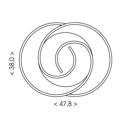 Brilagi - Dæmpbar LED-loftlampe VELO LED/70W/230V 3000-6500K 38x47,8 cm + fjernbetjening
