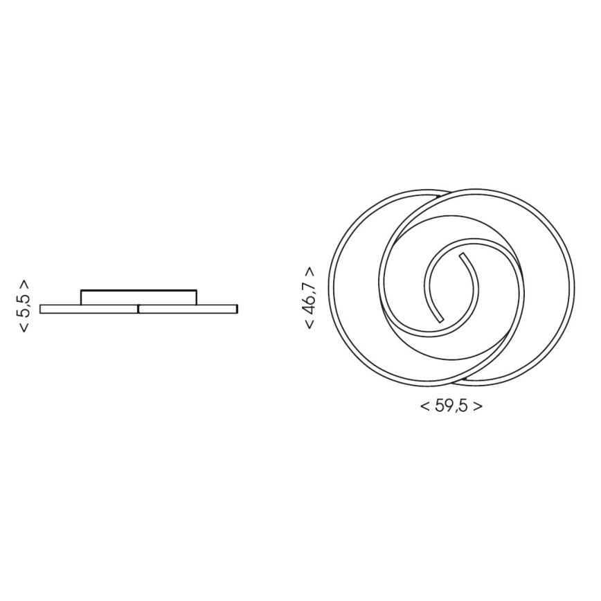 Brilagi - Dæmpbar LED-loftlampe VELO XL LED/83W/230V 3000-6500K 46,7x59,5 cm + fjernbetjening