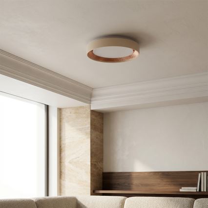 Brilagi - LED dæmpbar loftlampe WALDO LED/48W/230V 3000–6500K Ø 40 cm beige/guld + fjernbetjening