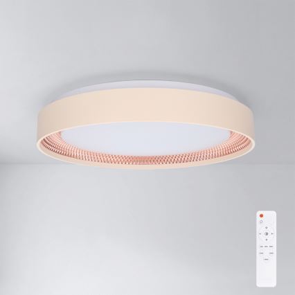 Brilagi - LED dæmpbar loftlampe WALDO LED/48W/230V 3000–6500K Ø 40 cm beige/guld + fjernbetjening