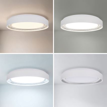 Brilagi - LED dæmpbar loftlampe WALDO LED/48W/230V 3000-6500K Ø 40 cm hvid/sølv + fjernbetjening