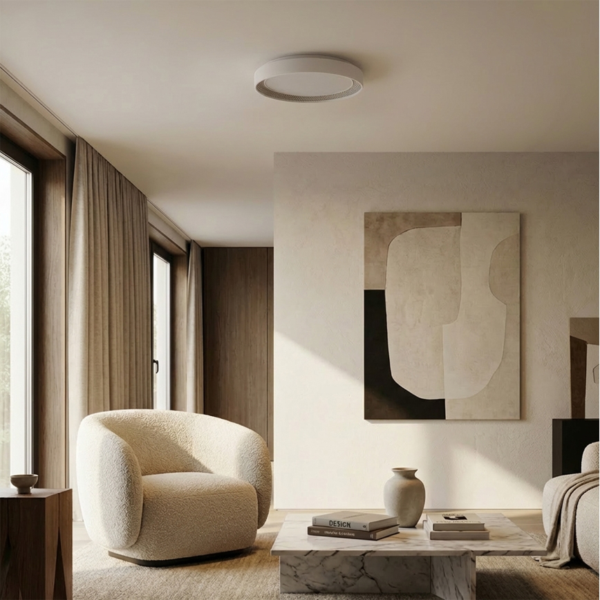 Brilagi - LED dæmpbar loftlampe WALDO LED/48W/230V 3000-6500K Ø 40 cm hvid/sølv + fjernbetjening