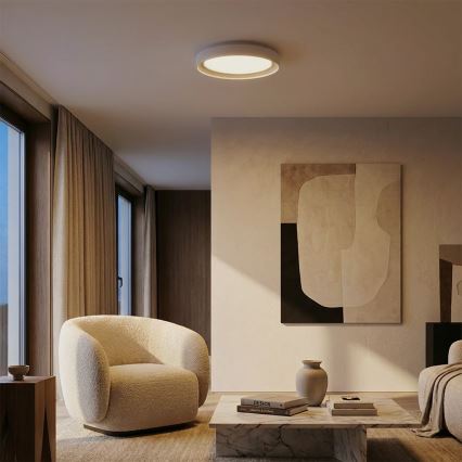 Brilagi - LED dæmpbar loftlampe WALDO LED/48W/230V 3000-6500K Ø 40 cm hvid/sølv + fjernbetjening