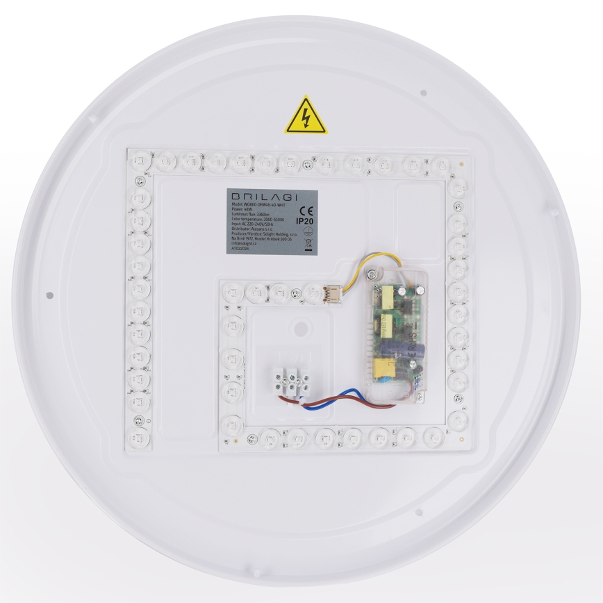 Brilagi - LED dæmpbar loftlampe WALDO LED/48W/230V 3000-6500K Ø 40 cm hvid/sølv + fjernbetjening