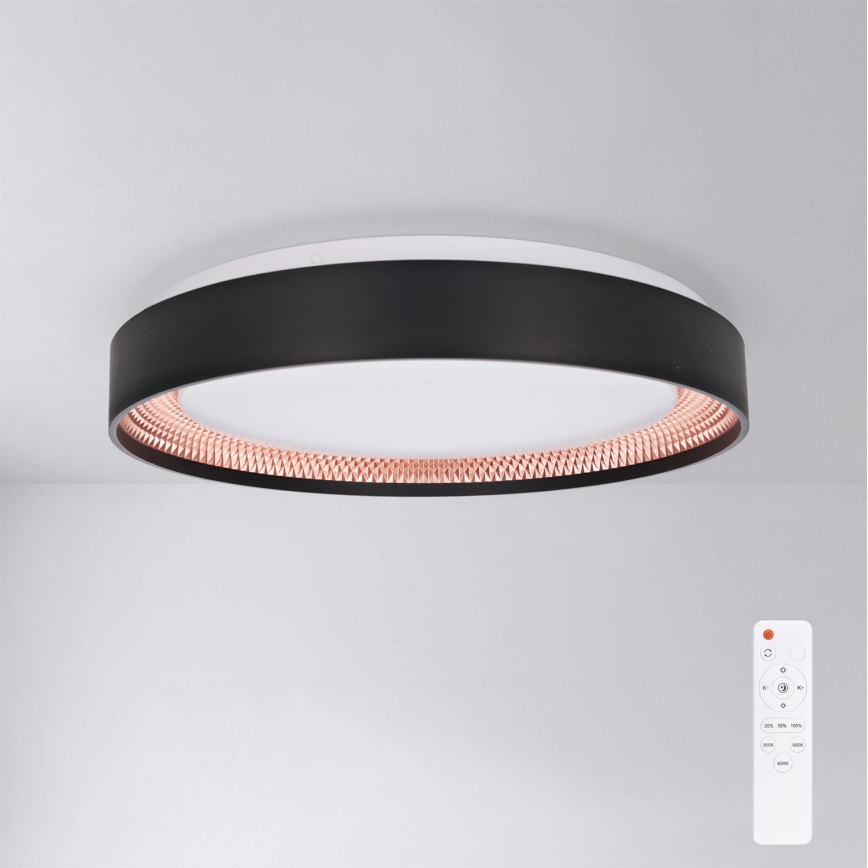 Brilagi - Dæmpbar LED-loftlampe WALDO LED/48W/230V 3000-6500K Ø 40 cm sort/guld + fjernbetjening
