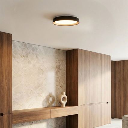 Brilagi - Dæmpbar LED-loftlampe WALDO LED/48W/230V 3000-6500K Ø 40 cm sort/guld + fjernbetjening