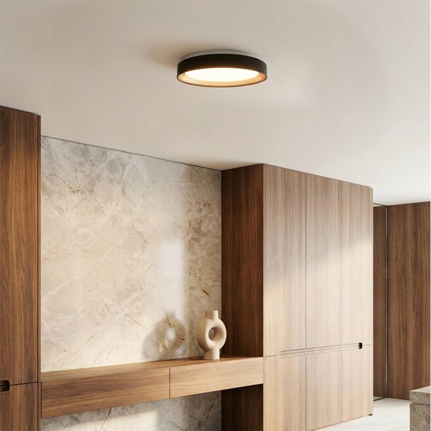 Brilagi - Dæmpbar LED-loftlampe WALDO LED/48W/230V 3000-6500K Ø 40 cm sort/guld + fjernbetjening