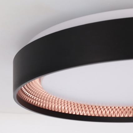 Brilagi - Dæmpbar LED-loftlampe WALDO LED/48W/230V 3000-6500K Ø 40 cm sort/guld + fjernbetjening