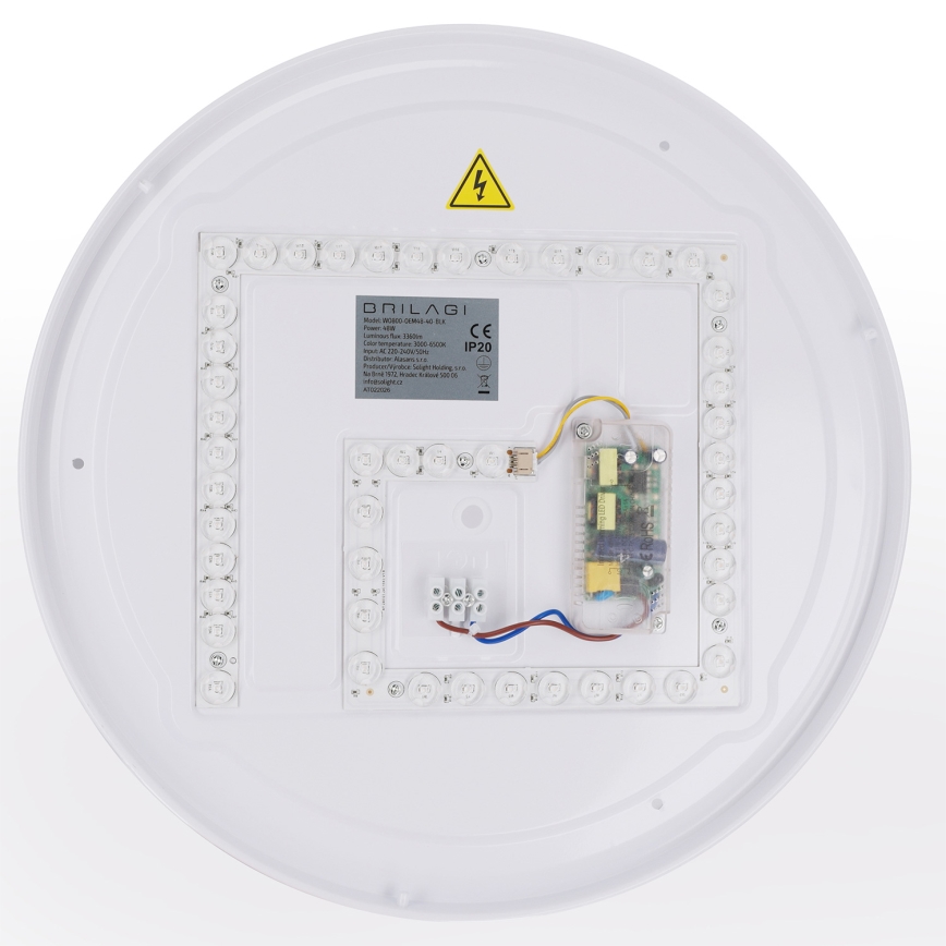 Brilagi - Dæmpbar LED-loftlampe WALDO LED/48W/230V 3000-6500K Ø 40 cm sort/guld + fjernbetjening