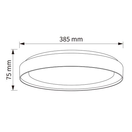 Brilagi - Dæmpbar LED-loftlampe WALDO LED/48W/230V 3000-6500K Ø 40 cm sort/guld + fjernbetjening