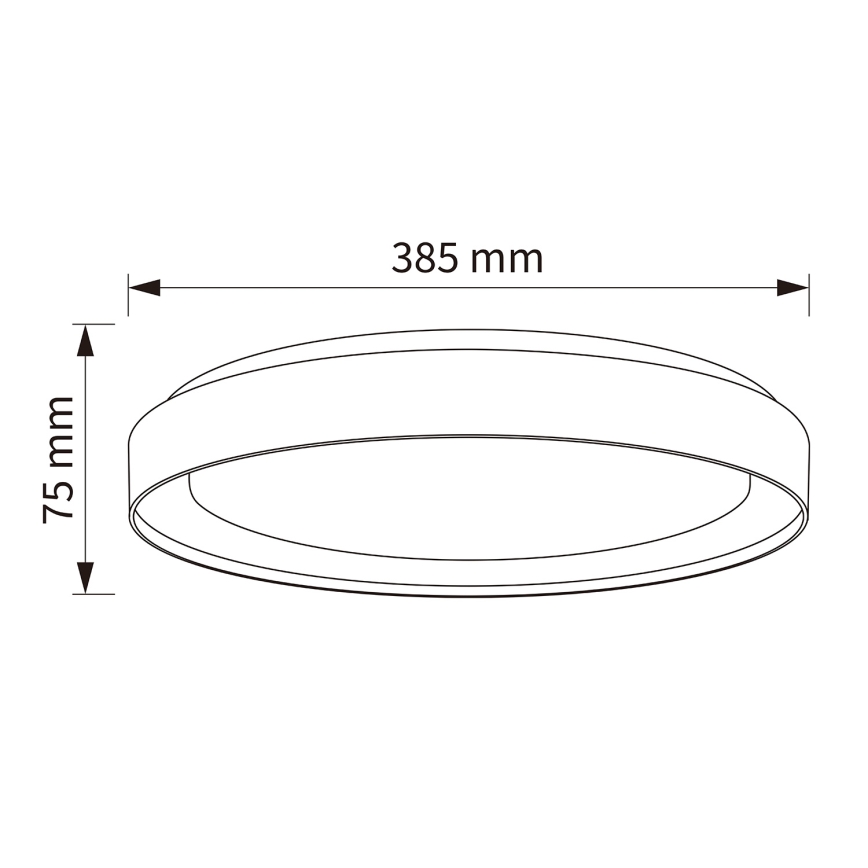 Brilagi - Dæmpbar LED-loftlampe WALDO LED/48W/230V 3000-6500K Ø 40 cm sort/guld + fjernbetjening