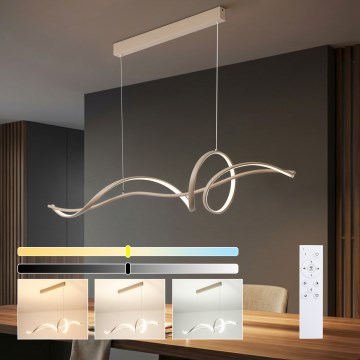 Brilagi - Dæmpbar LED-loftpendel med wire SIGNATURE LED/55W/230V 3000-6000K 120x23 cm beige + fjernbetjening