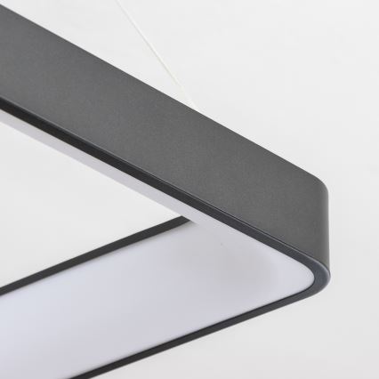 Brilagi - LED-dæmpbar pendel på wire FALCON II LED/125W/230V 3000-6500K 60x60 cm sort + fjernbetjening