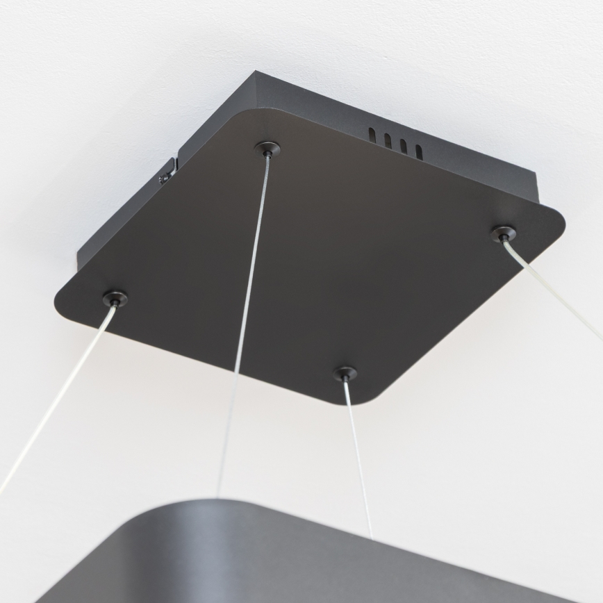 Brilagi - LED-dæmpbar pendel på wire FALCON II LED/125W/230V 3000-6500K 60x60 cm sort + fjernbetjening