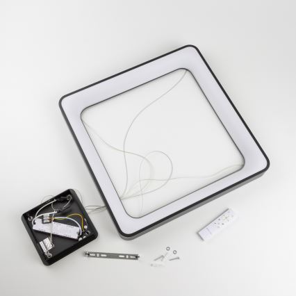 Brilagi - LED-dæmpbar pendel på wire FALCON II LED/125W/230V 3000-6500K 60x60 cm sort + fjernbetjening