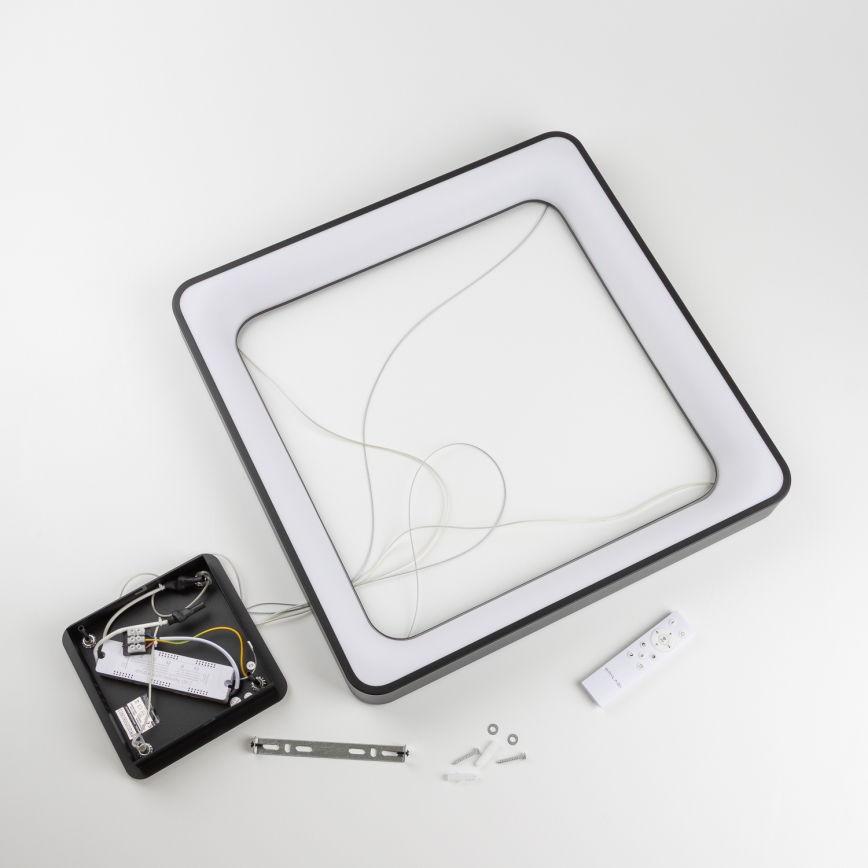 Brilagi - LED-dæmpbar pendel på wire FALCON II LED/125W/230V 3000-6500K 60x60 cm sort + fjernbetjening