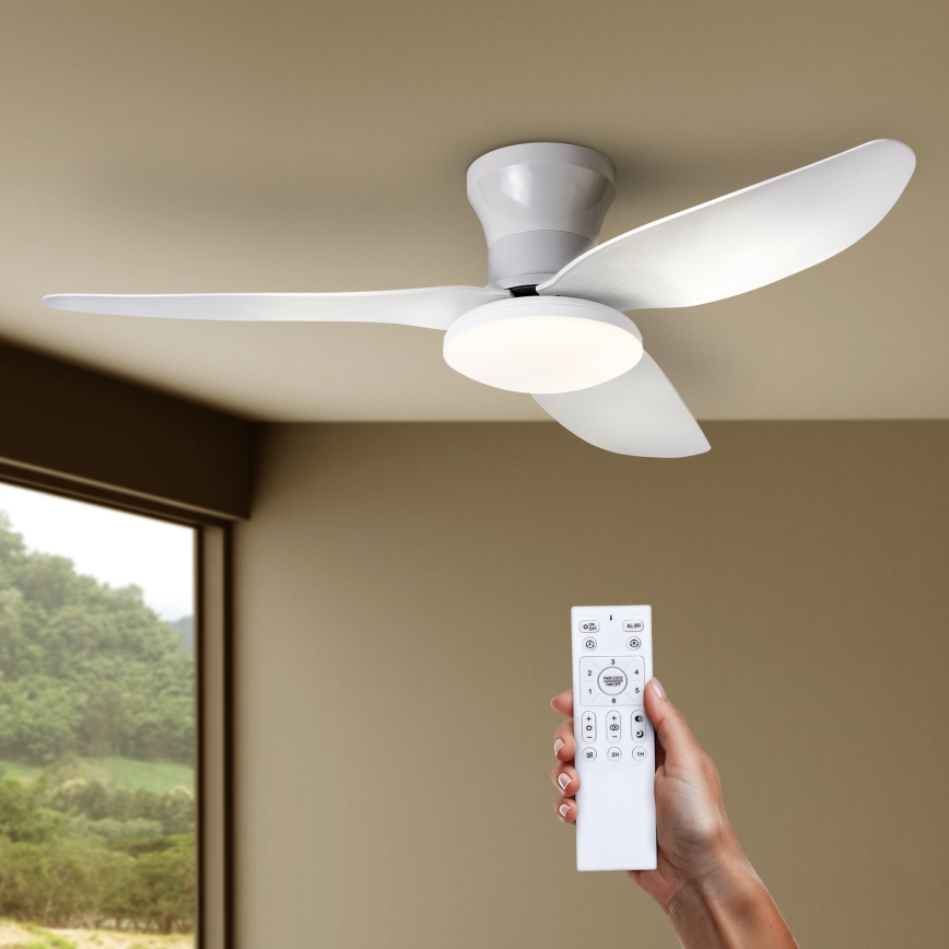 Brilagi - LED dæmpbar loftventilator LED/30W/230V 3000-6500K hvid + fjernbetjening