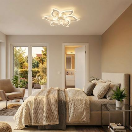 Brilagi - Dæmpbar LED-loftventilator LED/34W/230V Ø 83 cm hvid + fjernbetjening