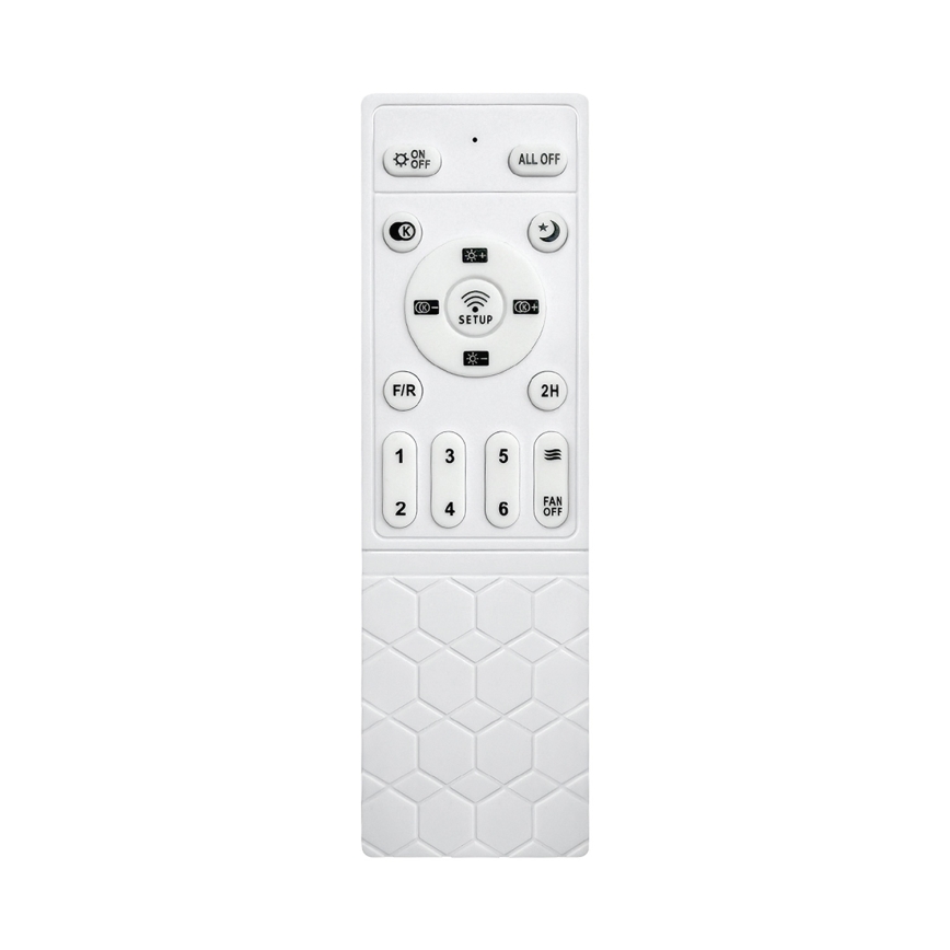 Brilagi - LED-dæmpbar loftventilator LED/34W/230V 3000-6500K Ø 132 cm hvid/brun + fjernbetjening