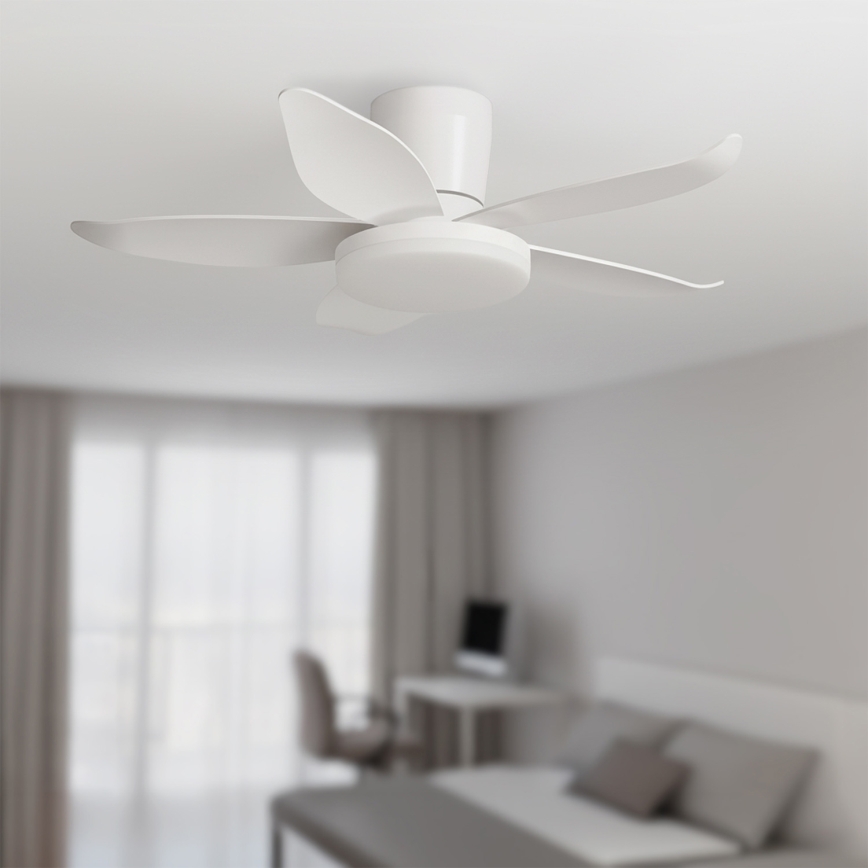 Brilagi - Dæmpbar LED-loftventilator LED/32W/230V Ø 95 cm hvid + fjernbetjening