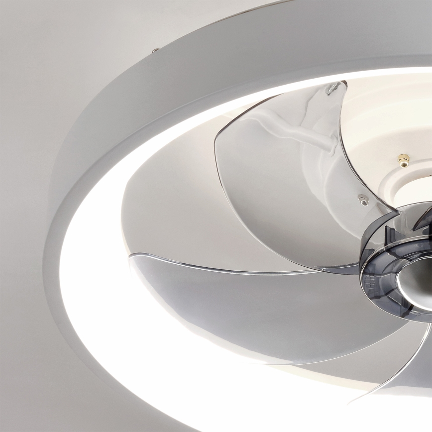 Brilagi - LED-dæmpbar loftventilator, 34 W, 230 V, 3000–6500 K, Ø 50 cm, hvid + fjernbetjening