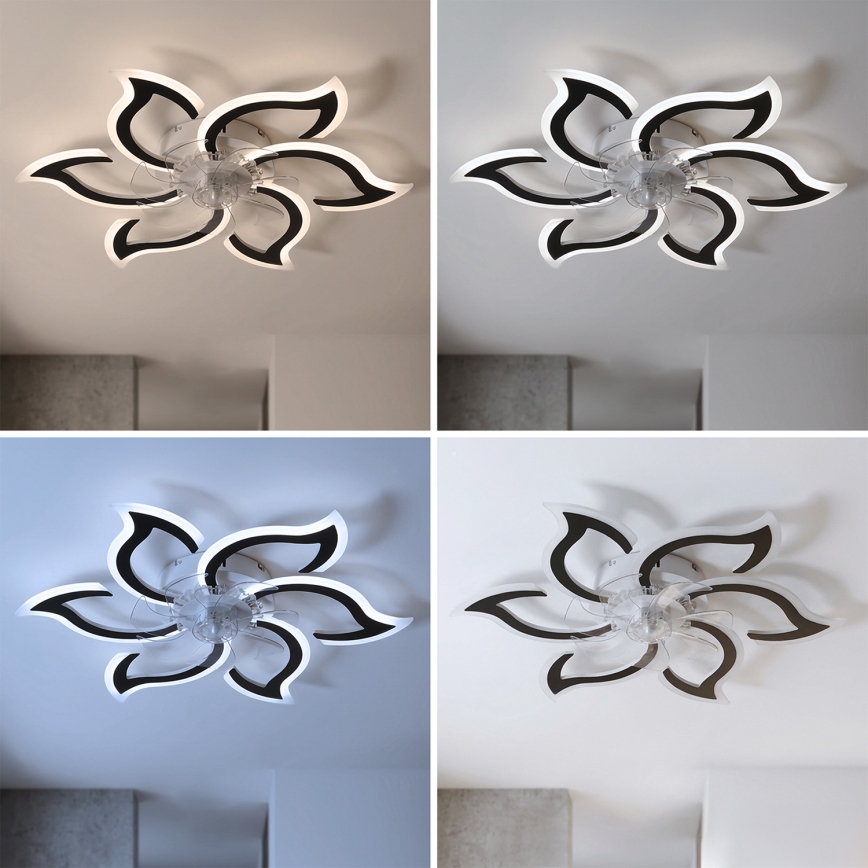 Brilagi - LED-dæmpbar loftventilator LED/34W/230V 3000-6500K Ø 83 cm sort + fjernbetjening