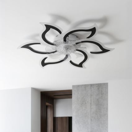 Brilagi - LED-dæmpbar loftventilator LED/34W/230V 3000-6500K Ø 83 cm sort + fjernbetjening