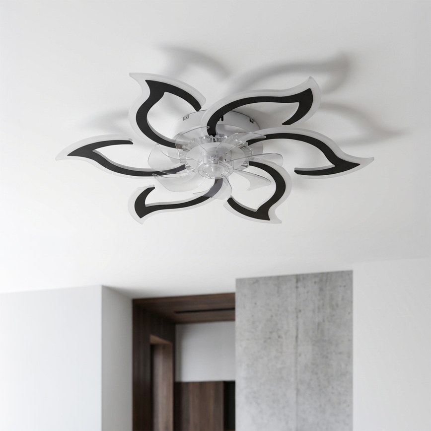 Brilagi - LED-dæmpbar loftventilator LED/34W/230V 3000-6500K Ø 83 cm sort + fjernbetjening