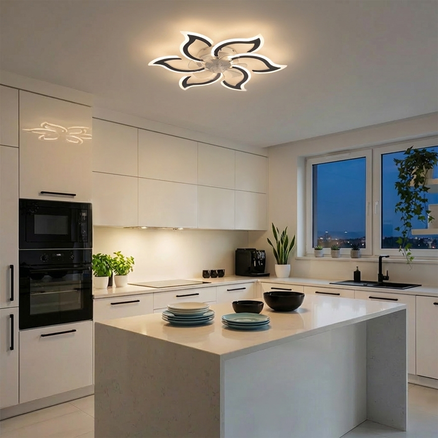 Brilagi - LED-dæmpbar loftventilator LED/34W/230V 3000-6500K Ø 83 cm sort + fjernbetjening