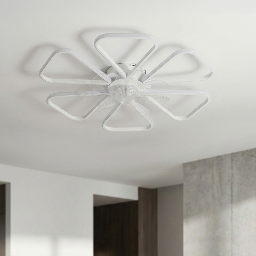 Brilagi - LED-dæmpbar loftventilator LED/38W/230V 3000-6500K Ø 76 cm hvid + fjernbetjening