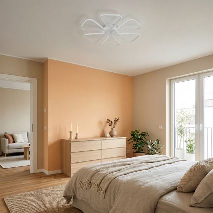 Brilagi - LED-dæmpbar loftventilator LED/38W/230V 3000-6500K Ø 76 cm hvid + fjernbetjening