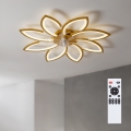 Brilagi - Dæmpbar LED-loftventilator LED/43W/230V Ø 90 cm, guld + fjernbetjening
