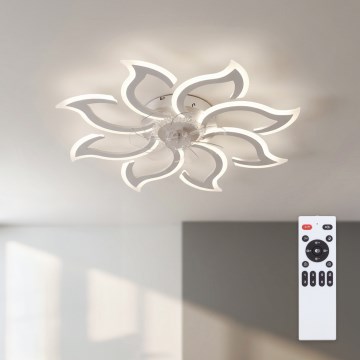 Brilagi - Dæmpbar LED loftventilator LED/44W/230V 3000-6500K Ø 90 cm hvid + fjernbetjening