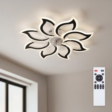 Brilagi - Dæmpbar LED-loftventilator LED/44W/230V 3000-6500K Ø 90 cm sort + fjernbetjening