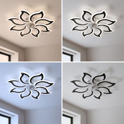 Brilagi - Dæmpbar LED-loftventilator LED/44W/230V 3000-6500K Ø 90 cm sort + fjernbetjening