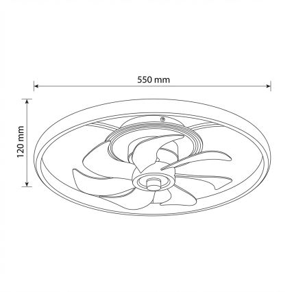 Brilagi - LED dæmpbar loftventilator LED/66W/230V 55 cm hvid/guld + fjernbetjening