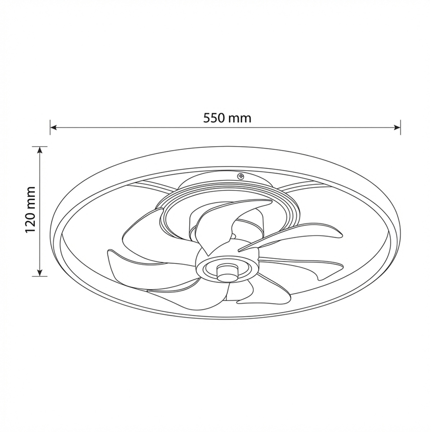 Brilagi - LED dæmpbar loftventilator LED/66W/230V 55 cm hvid/guld + fjernbetjening