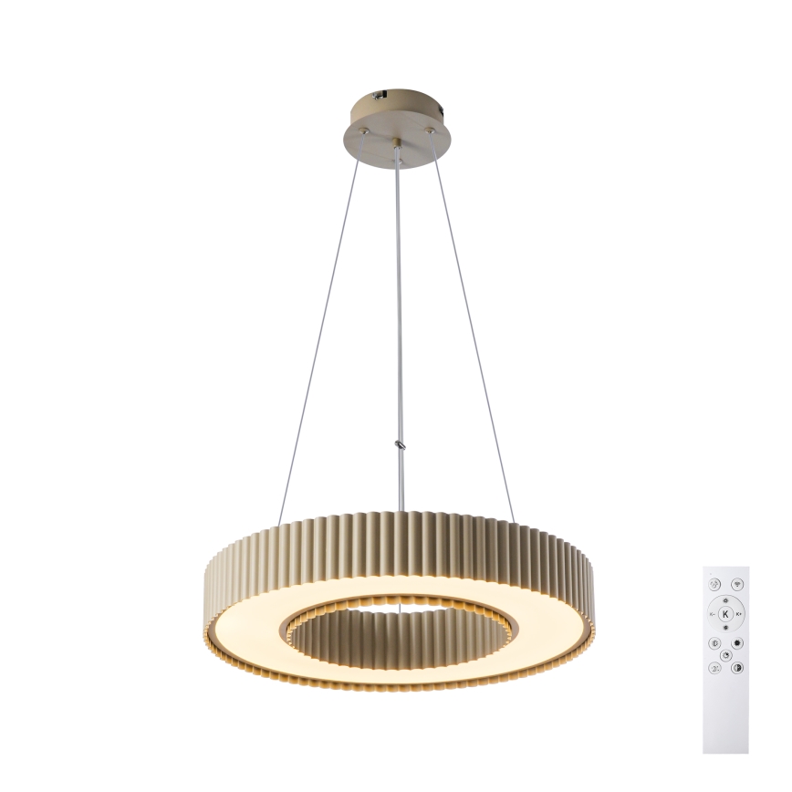 Brilagi - Dæmpbar LED-pendel på wire LUMIX LED/48W/230V 3000–6000K beige Ø 50 cm + fjernbetjening