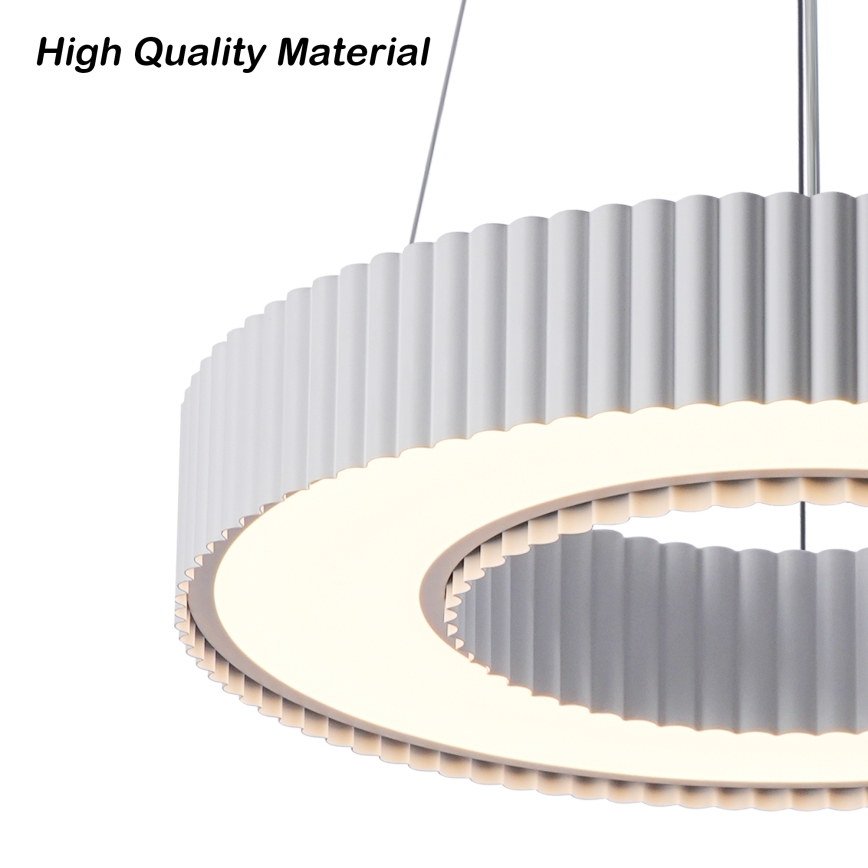 Brilagi - LED-dæmpbar pendel med wireophæng LUMIX LED/48W/230V 3000-6000K hvid Ø 50 cm + fjernbetjening
