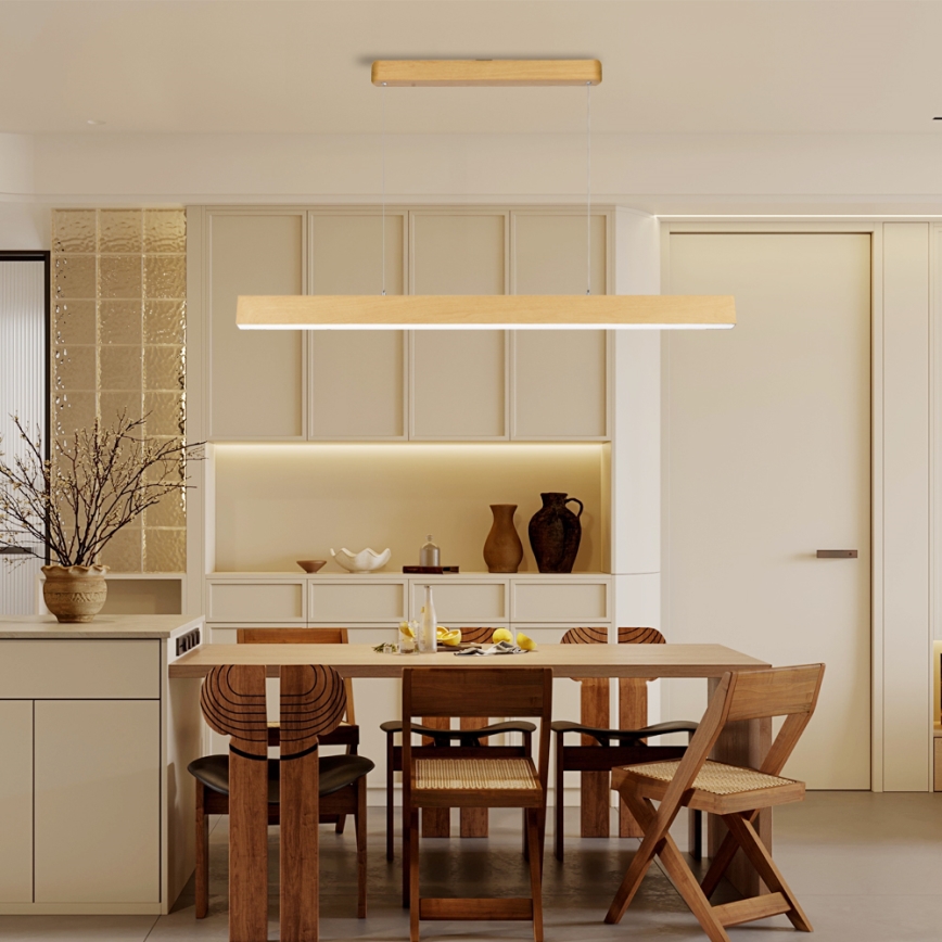 Brilagi - LED dæmpbar lysekrone SLEEKLINE SMART LED/40W/230V Wi-Fi Tuya egetræslook + fjernbetjening